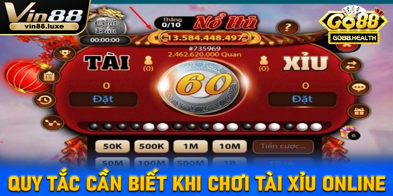 Quy tắc cần biết khi chơi tài xỉu online